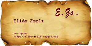 Eliás Zsolt névjegykártya